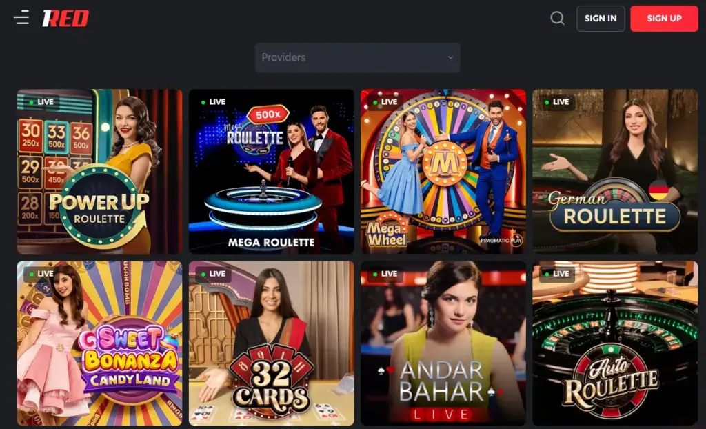 1Red Casino Live Casino
