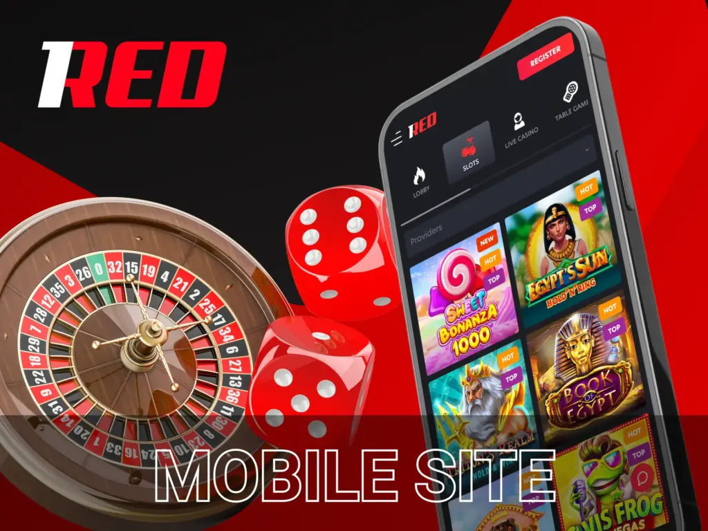 Mobile Site on 1 Red Casino App