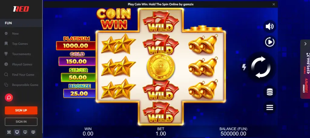 Coin Win Hold The Spin