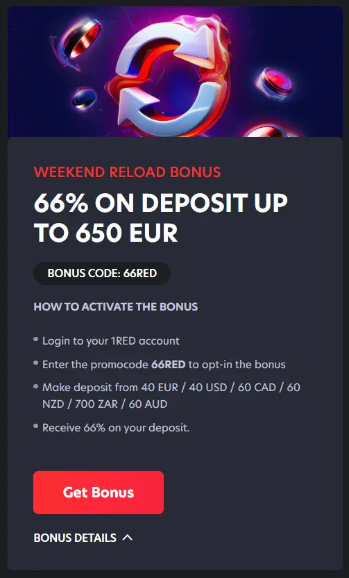 Weekend Reload Bonus